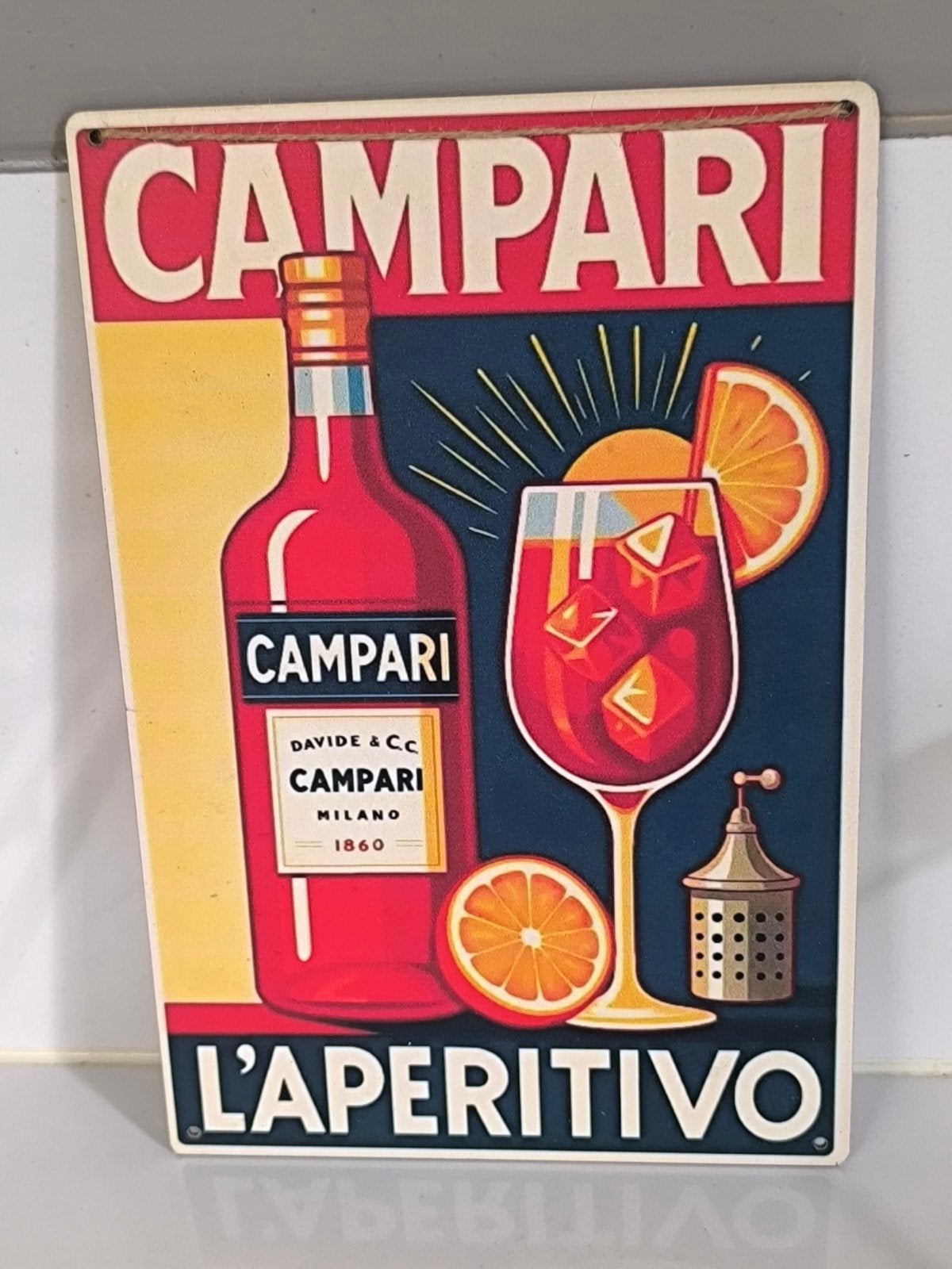 Houten bord, Campari, Verzamelen, Ophalen of Verzenden