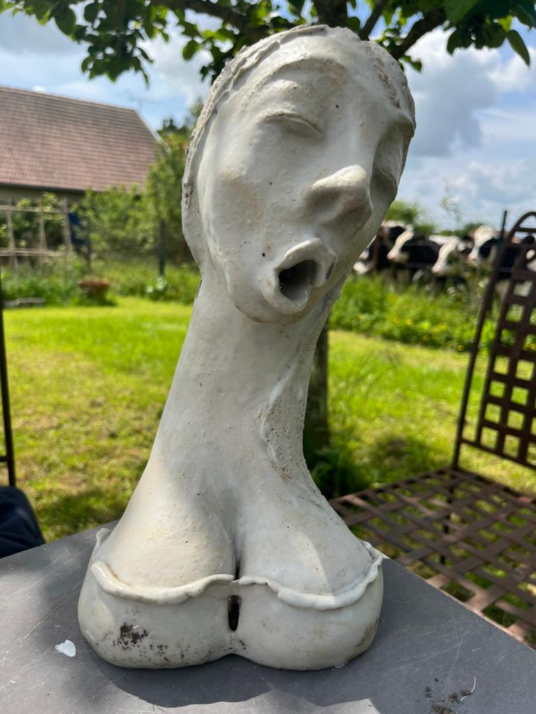 Sculptuur/beeld, Antiek en Kunst, Kunst | Beelden en Houtsnijwerken, Ophalen, Handgemaakt, 20 - 50 cm, Beeld