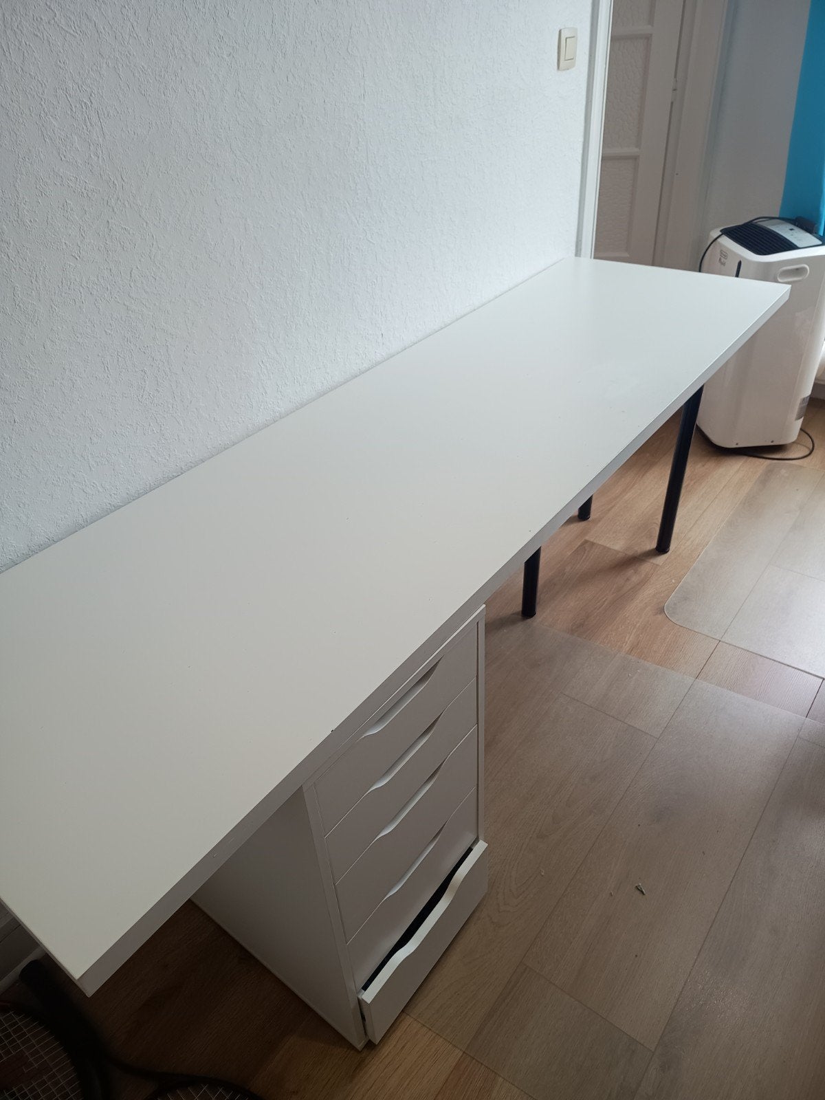 Bureau ikea, Maison & Meubles, Bureaux, Utilisé, Bureau-armoire combiné, IKEA, Scandinave, Bois, Blanc, Démontable, Enlèvement