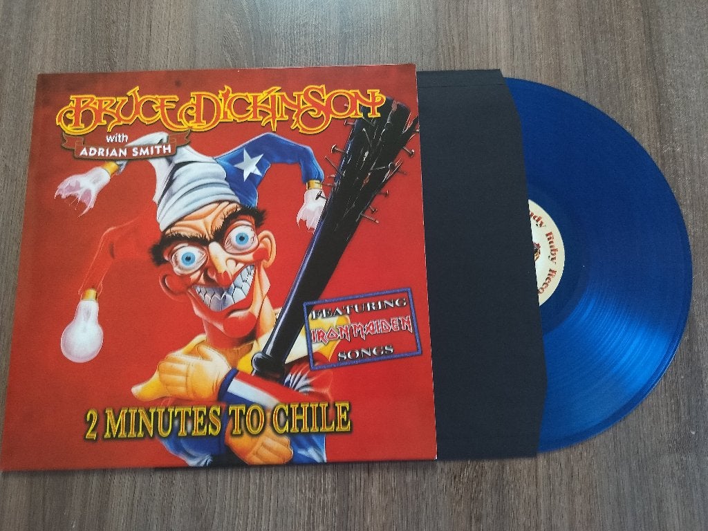 BRUCE DICKINSON - 2 MINUTES TO CHILE - ROOD vinyl, Housse de protection extérieure, Enlèvement ou Envoi