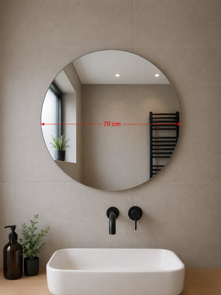 Ronde spiegel, Ophalen, Rond, Zo goed als nieuw, Minder dan 100 cm