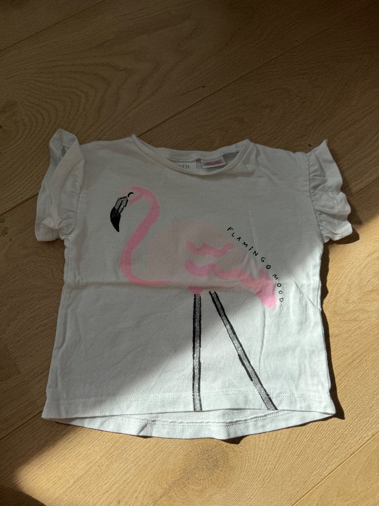 T-shirt Zara blanc à motifs, Neuf, Enlèvement ou Envoi, Zara, Chemisette ou Manches longues