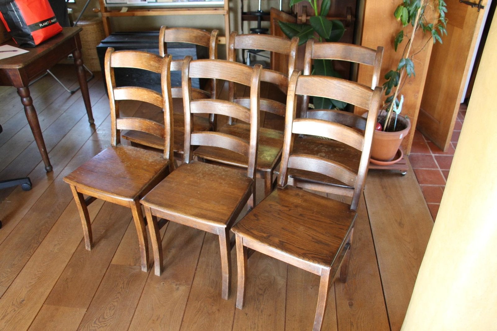 Chaises en chene, Maison & Meubles, Chaises, Autres couleurs, Enlèvement, Bois, Cinq, Six Chaises ou plus