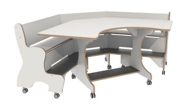 ergonomische hoektafel en bank, Ophalen, Gebruikt, Tafel(s) en Stoel(en)
