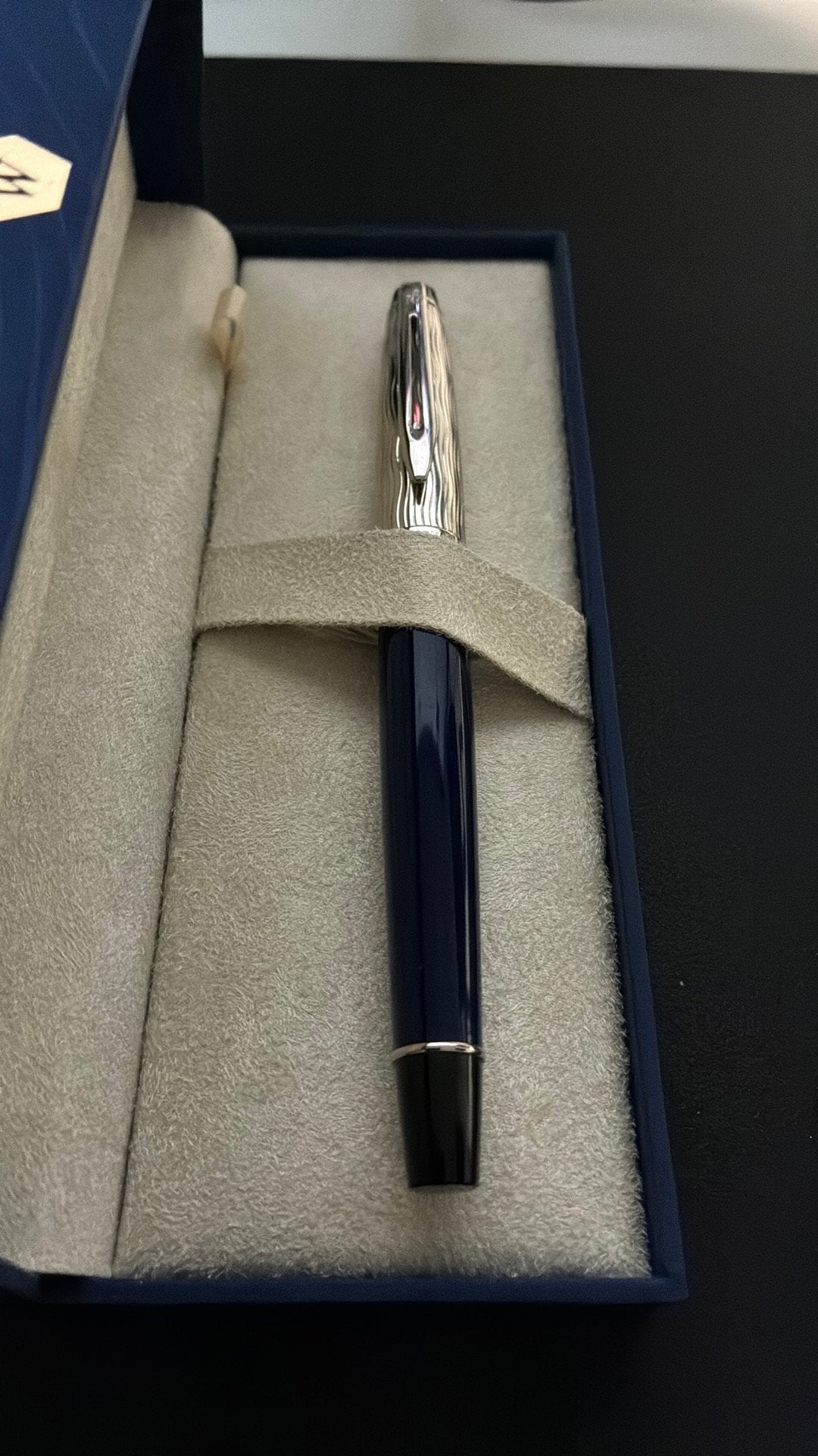 Waterman Expert vulpen | Metaal-blauwe lak met palladium, Collections, Stylos, Enlèvement ou Envoi, Avec boîte, Stylo, Comme neuf