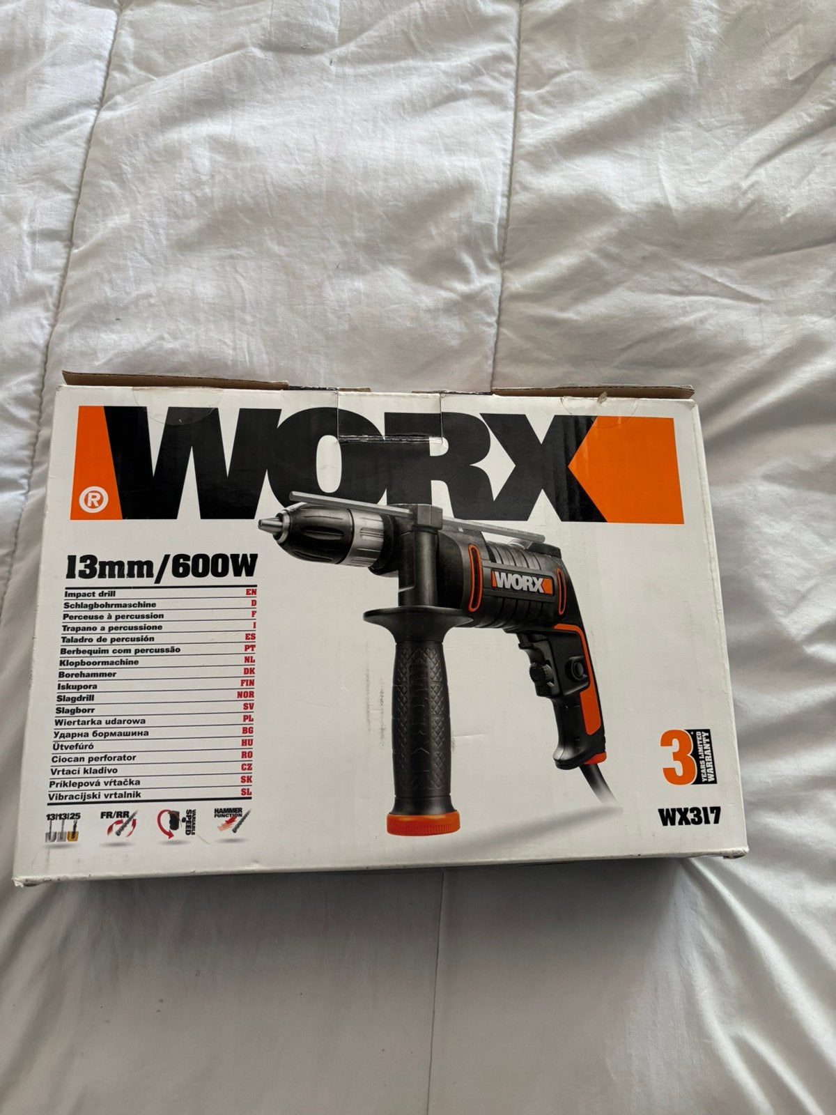 Worx boormachine, Bricolage & Construction, Enlèvement ou Envoi, Comme neuf, Perceuse
