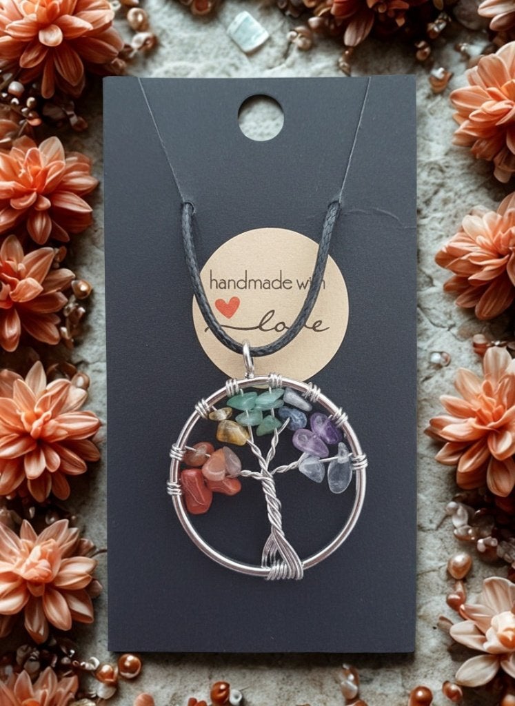 MiniRebel - Arbre de vie (fait main) - Promo, Bijoux, Sacs & Beauté, Neuf, Pierre ou Minéral, Enlèvement ou Envoi, Autres couleurs