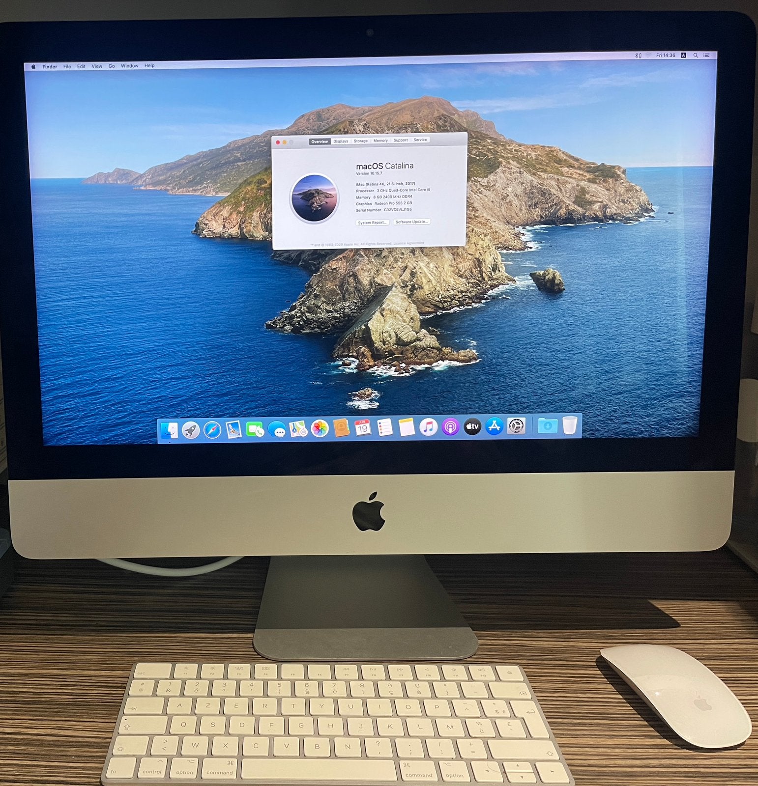 iMac Retina 4K 21.5" (2017), Computers en Software, Apple Desktops, Zo goed als nieuw, iMac, SSD, Onbekend, 8 GB, Ophalen