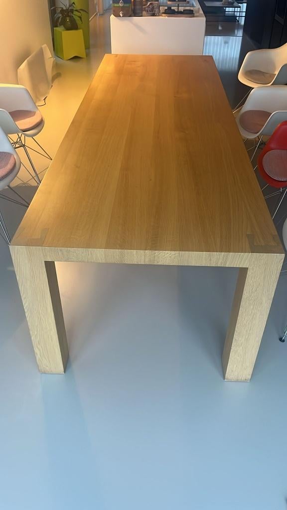 Volle eiken tafel 3MX1M, 100 à 150 cm, Enlèvement, Utilisé, Chêne