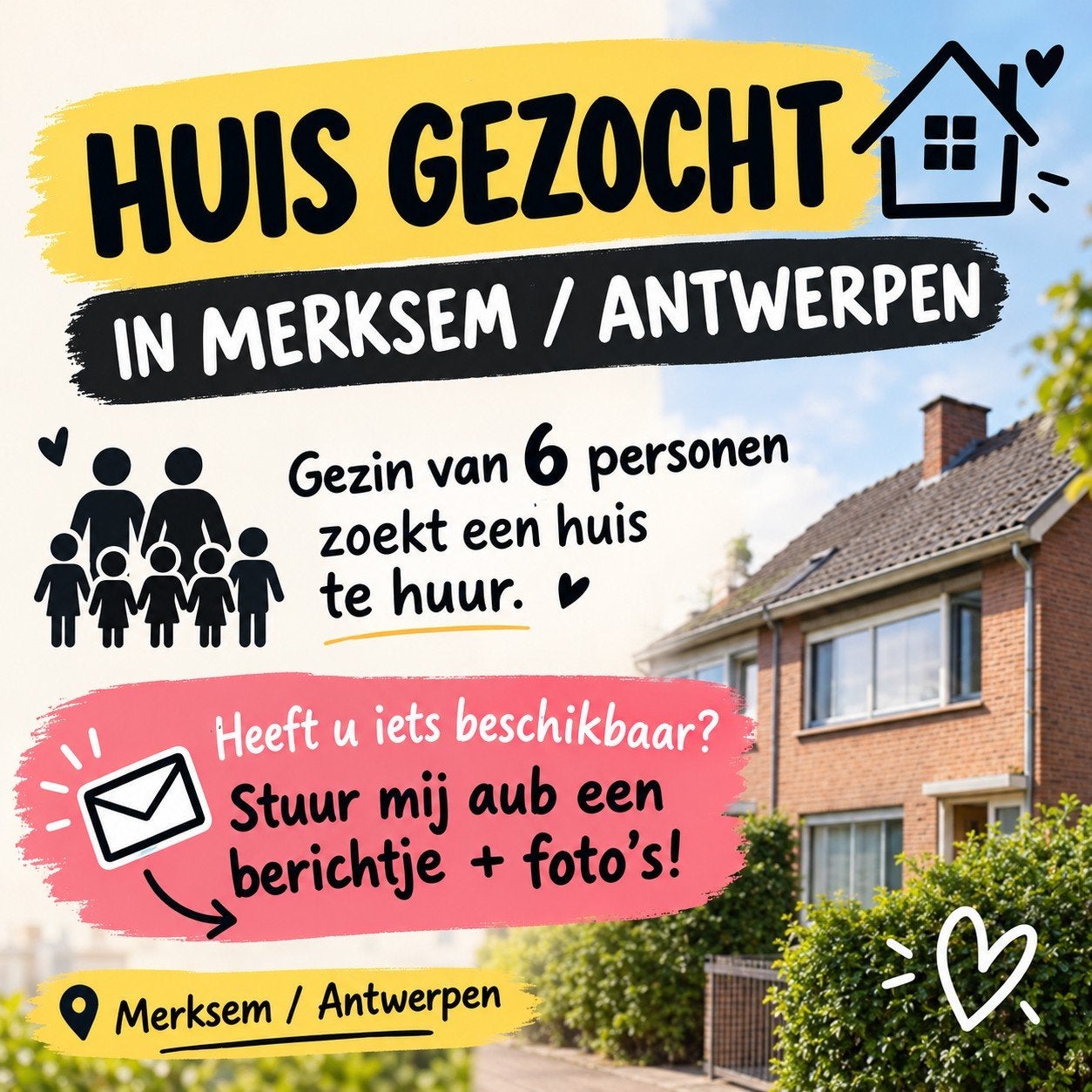 HUIS GEZOCHT IN MERKSEM/ANTWERPEN, Immo