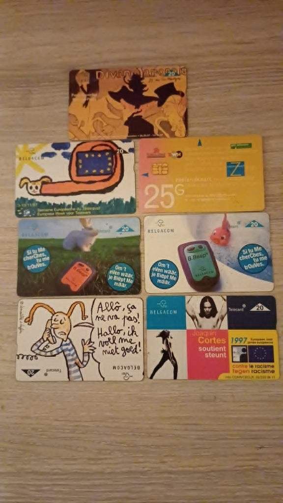 Lot de 7 télécartes de collection (Belgique & Pays-Bas) 90, Verzenden