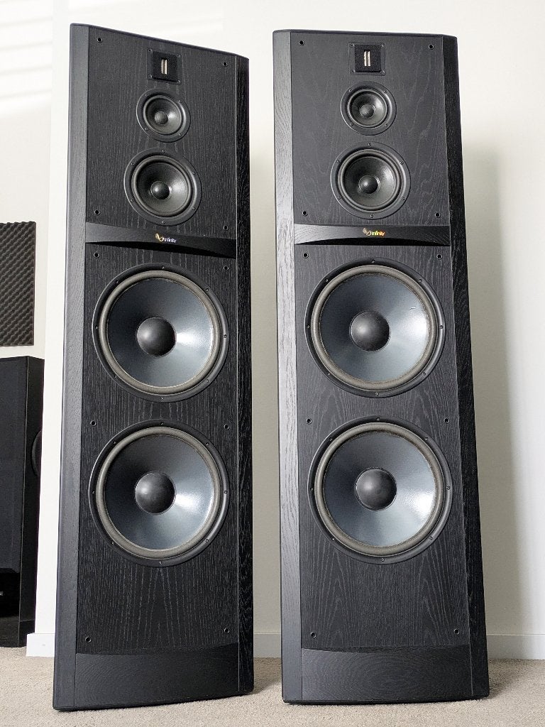 Infinity Kappa 100, machtige 400 W speakers, 62 kg/stuk, Audio, Tv en Foto, Luidsprekerboxen, 150 watt of meer, Vloerstaande luidspreker