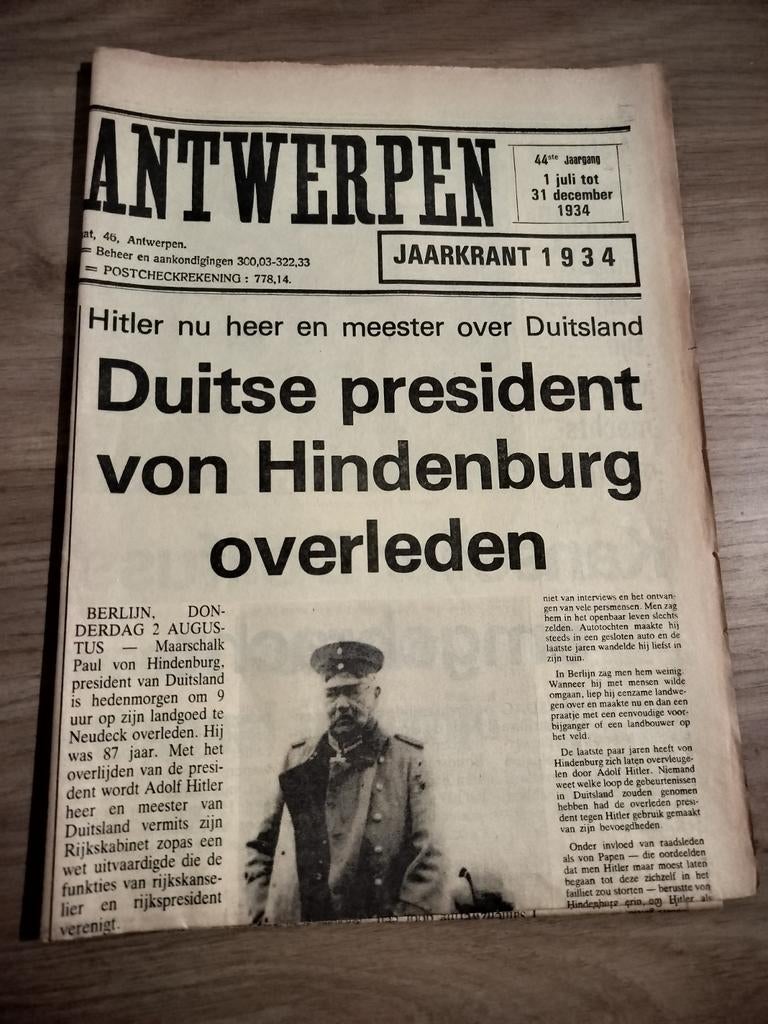 Oude historische Belgische kranten (gazet van Antwerpen), Verzamelen, Ophalen