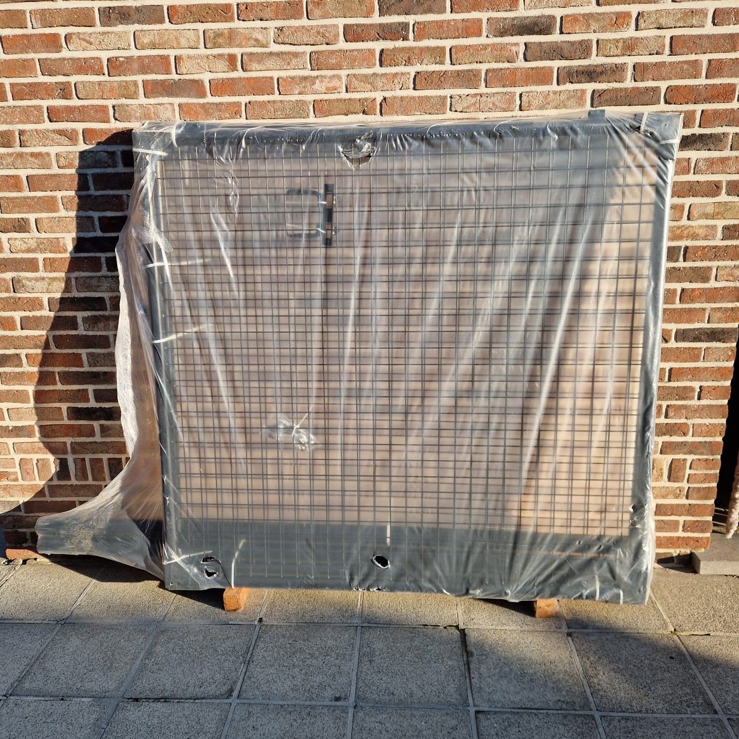 dubbele tuinpoort zwart 150 x 300 cm, Tuin en Terras, Ophalen, Staal, Nieuw, 150 tot 200 cm