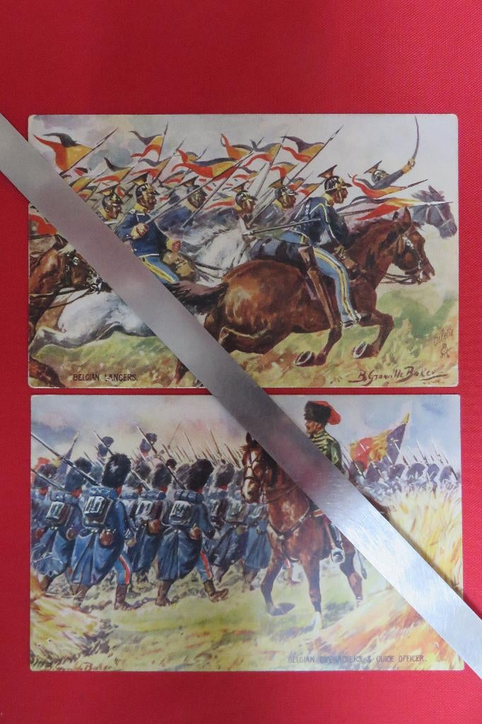 Lot de 2 cartes postales - militaria, Enlèvement ou Envoi, Avant 1920, Non affranchie