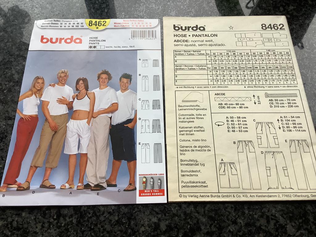 Burda Kledingpatroon 8462, Broek, Vrouw, Zo goed als nieuw, Burda
