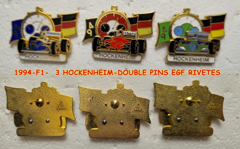 F1 1994- 3 HOCKENHEIM- DUBBELE PINNEN * EGF * KLINKNAGELS, Verzenden, Nieuw, Auto's