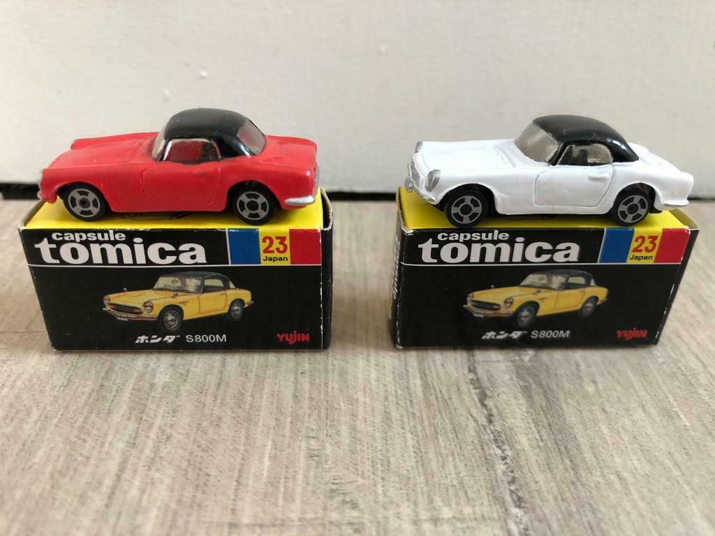 2X TOMICA Capsule Yujin Honda S800 1/87, Enlèvement ou Envoi, Neuf, Voiture, Autres marques