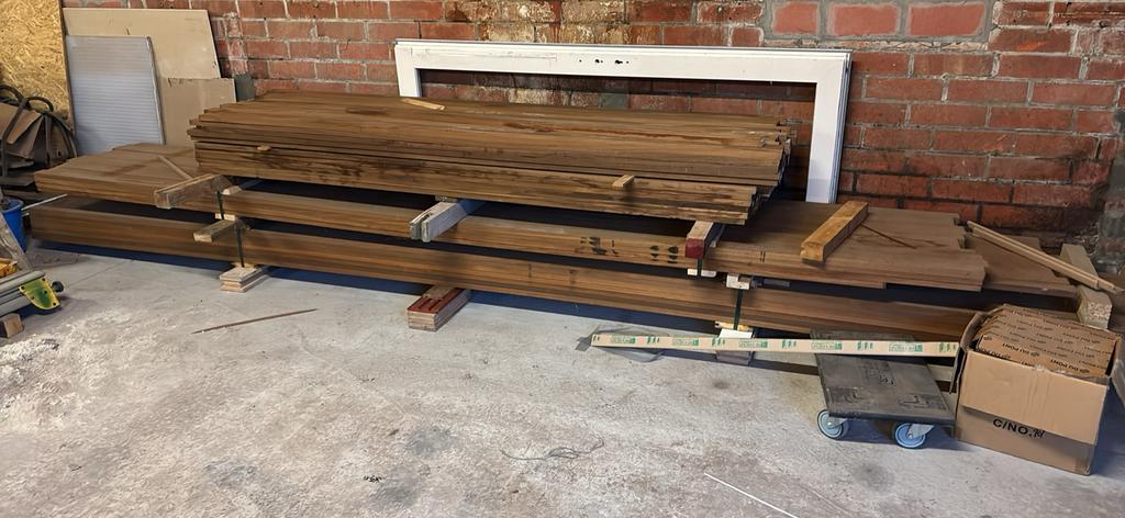 Gevelbekleding houten latjes, Ophalen