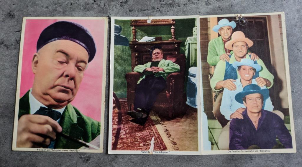 BONANZA SKIPPER À CÔTÉ DE MATHILDE 3 CARTES POSTALES DES ANN, Envoi