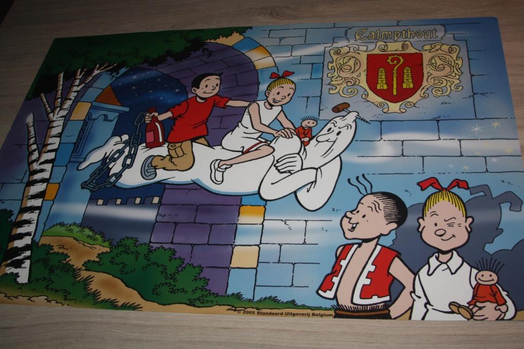 Suske en Wiske kartonnen poster , 68x48 cm , 2005, Ophalen, Suske en Wiske, Nieuw, Plaatje, Poster of Sticker