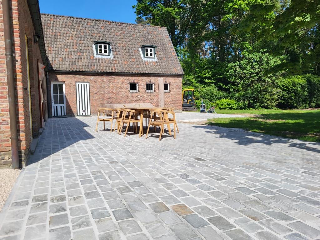 Kandla grey 14x14 of 20x14 5-7cm  geplaatst aan 79€ de m2., Tuin en Terras, Tegels en Klinkers, Ophalen of Verzenden