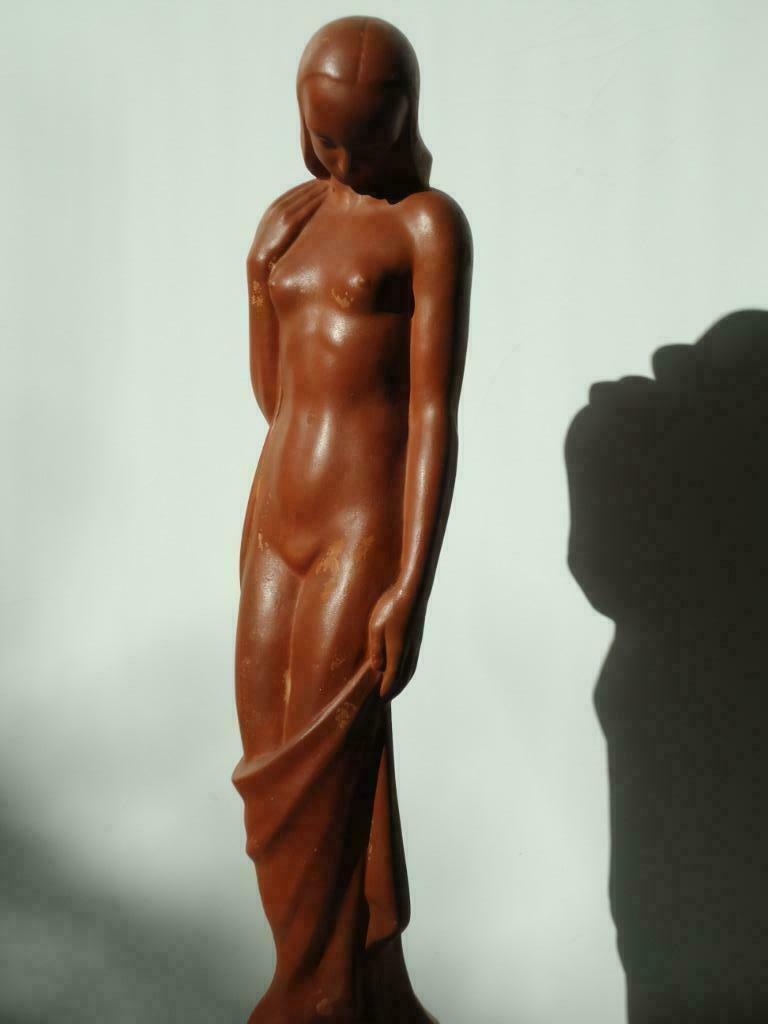 Jan ANTEUNIS Gent terracotta groot staand naakt gesigneerd, Antiek en Kunst, Ophalen