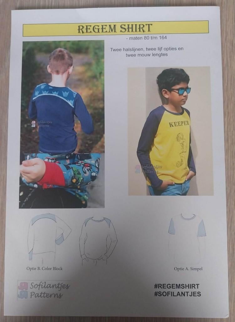 Naaipatroon Longsleeve, Hobby en Vrije tijd, Kledingpatronen, Overige merken, Kind, Nieuw, Ophalen of Verzenden