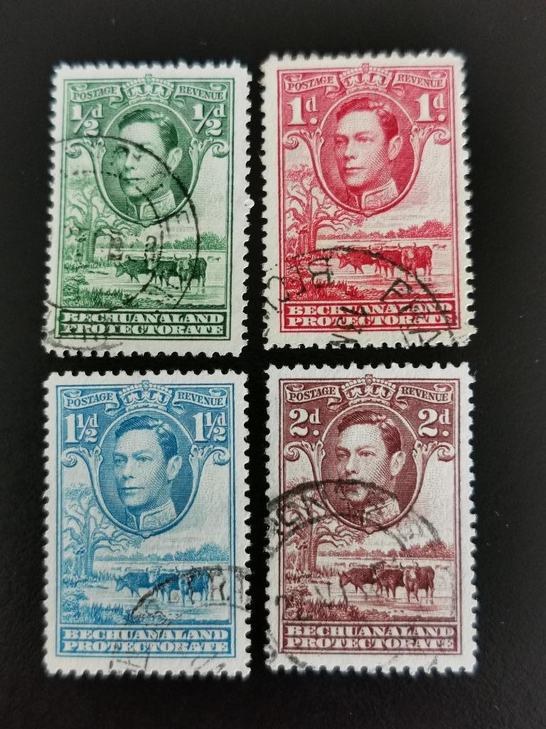 Bechuanaland 1938/44 - Roi George VI, baobab, bétail, Enlèvement ou Envoi, Autres pays, Affranchi