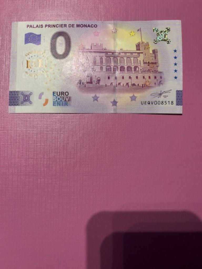 €0 souvenirticket Prinselijk Paleis van Monaco - Jub. 10j, Ophalen of Verzenden, Frankrijk, Los biljet