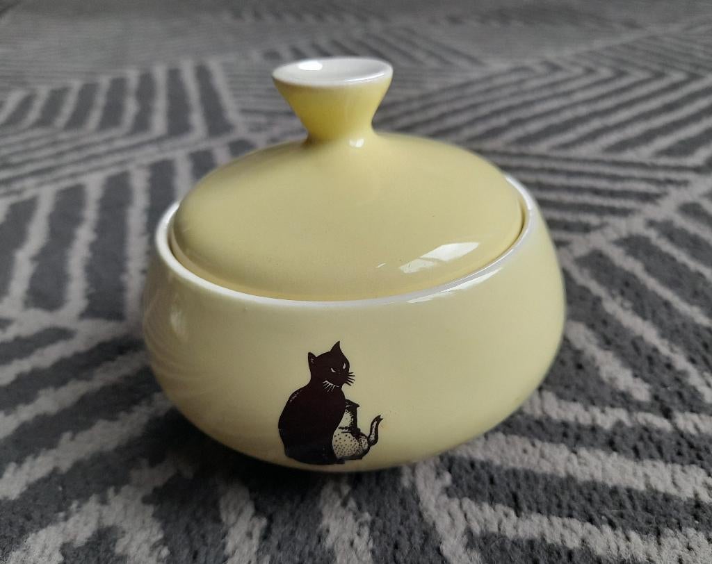 Zwarte Kat  -  Chat Noir  -  suikerpotje, Verzenden, Gebruikt