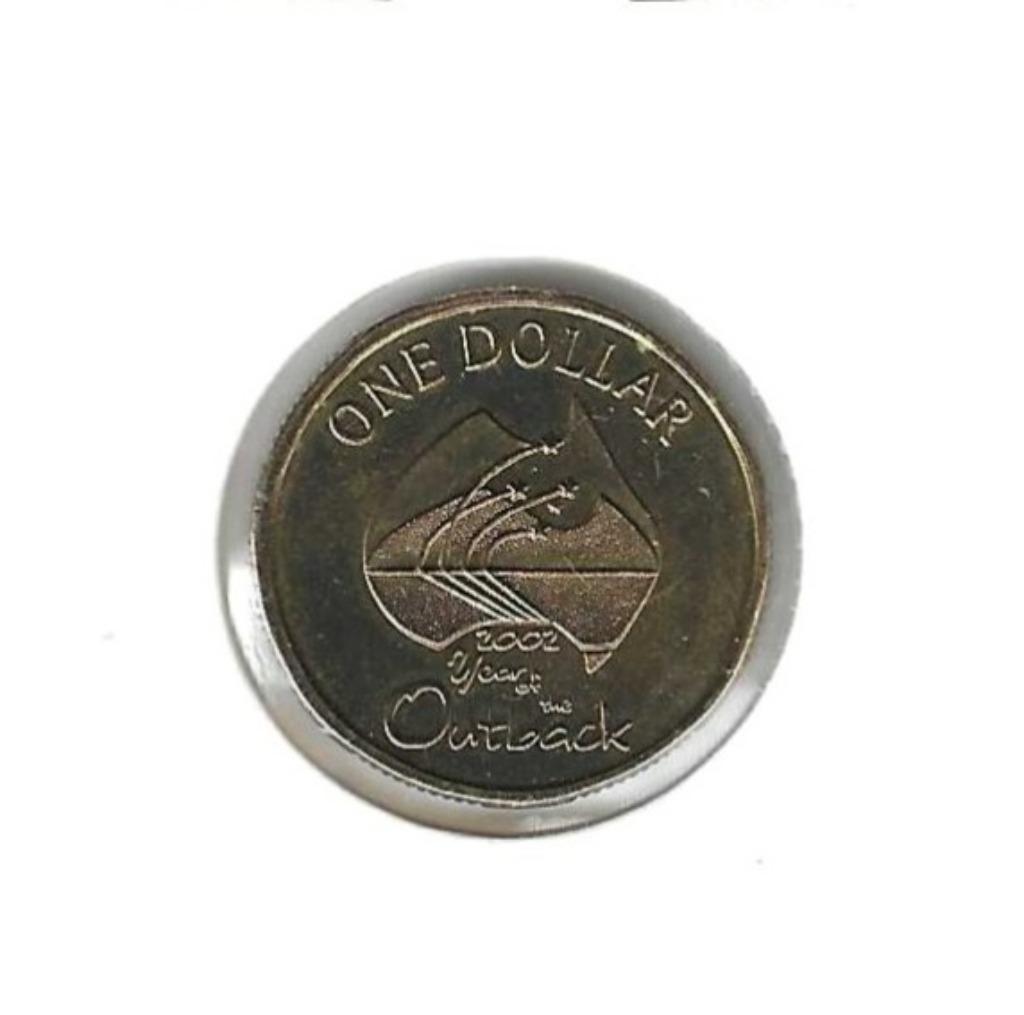 Australië, 1 Dollar 2002, Year of the Outback., Timbres & Monnaies, Monnaies | Océanie, Enlèvement ou Envoi, Monnaie en vrac