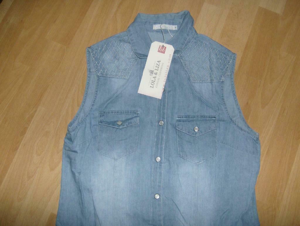 jeanshemd blauw merk lola & liza - maat m - nieuw nieuwprijs, Neuf, Taille 38/40 (M), Enlèvement ou Envoi, Lola & Liza