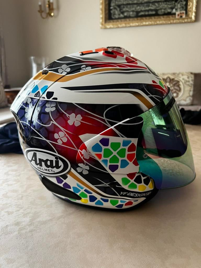 Arai Nakagami L + visiere iridium + ACS-RAM, Motoren, Kleding | Motorhelmen, Ophalen of Verzenden, L, Arai