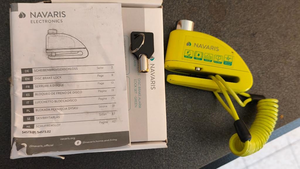 Schijfremslot met alarm, Motoren, Ophalen of Verzenden, Gebruikt