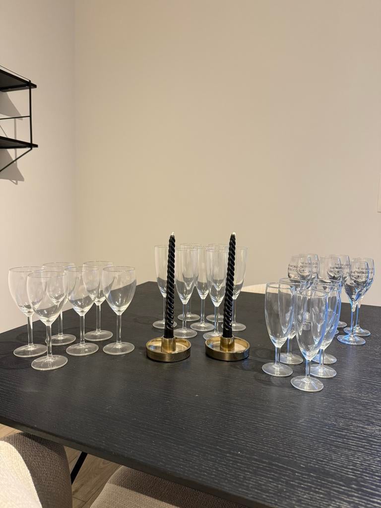 Set van wijn en cava of champagne glazen, Ophalen, Gebruikt, Overige typen