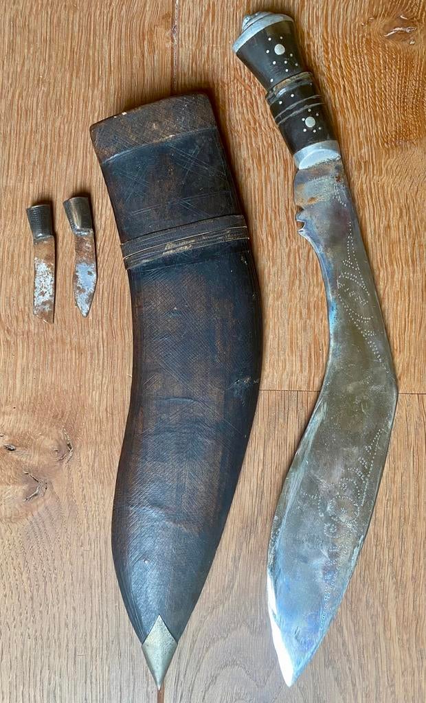 Kukri India ‘70’s - handgemaakt en gegraveerd., Ophalen, Mes of Dolk