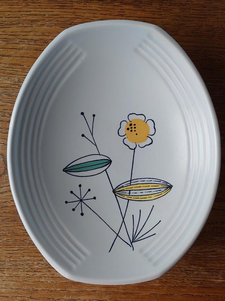 Schaaltje Gouda Flora Plateel, decor Palma, NL jaren zestig, Enlèvement ou Envoi