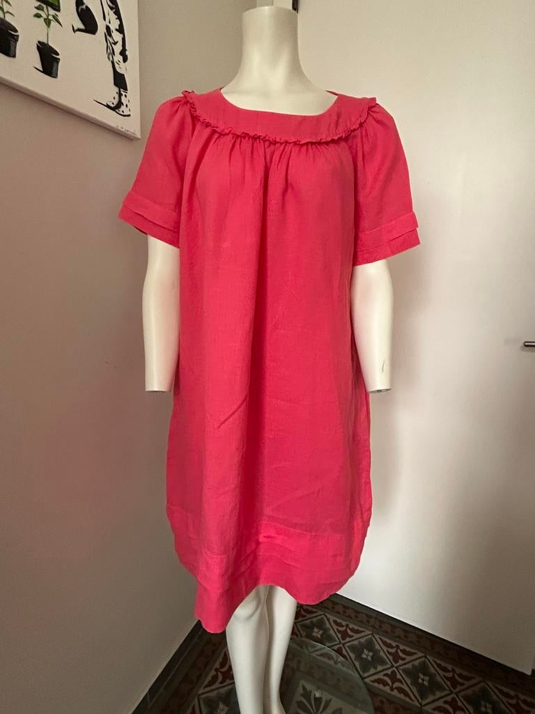 Aspesi zalmroze linnen overgooierjurk Linen FR40