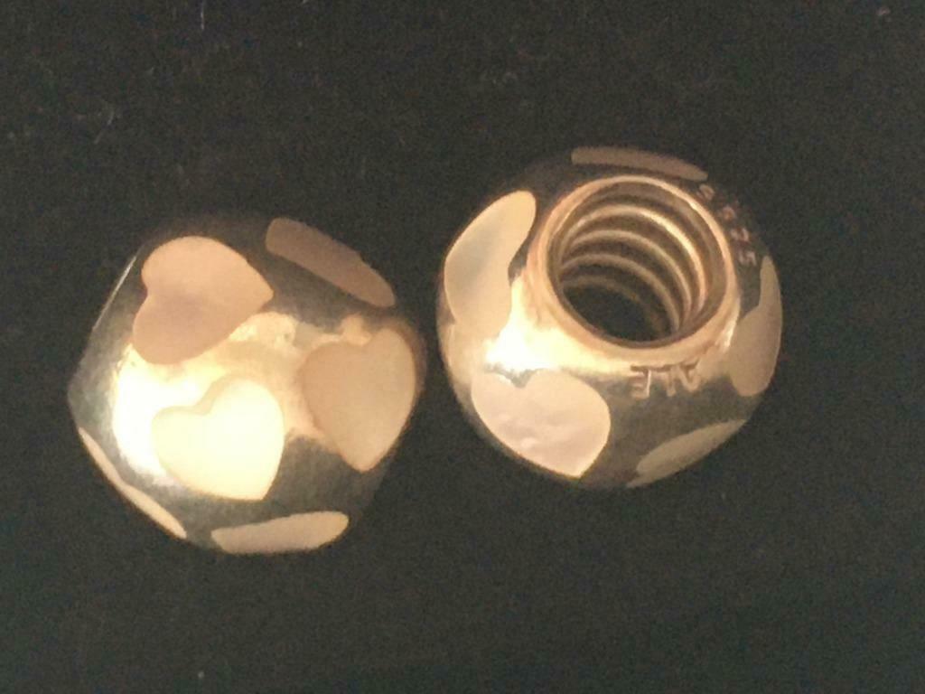 Charm pour Pandora - coeurs blancs, Ophalen, Gebruikt