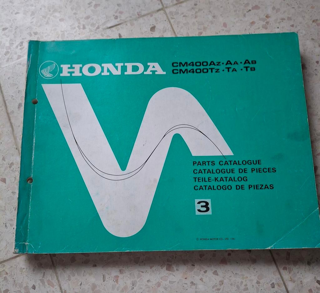 Honda CM400 Parts Manual, covering various models., Ophalen of Verzenden, Honda