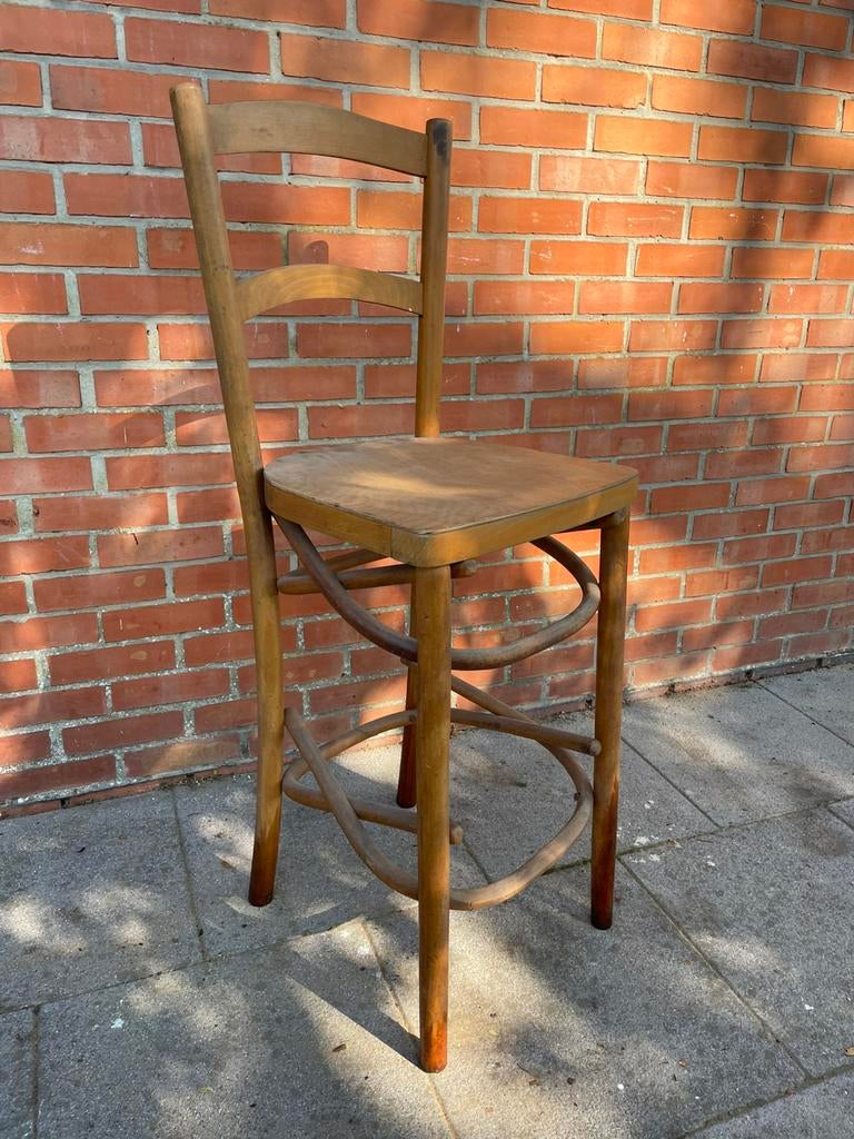 Antieke houten hoge kinderstoel, Kinderen en Baby's, Kinderstoelen, Ophalen, Gebruikt