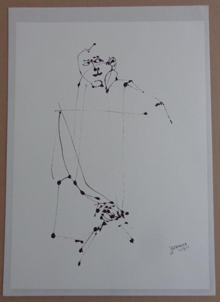 GASTON BERTRAND / LOT VAN 3 STUKS / ZW-W LITHO / 32x45cm, Ophalen of Verzenden