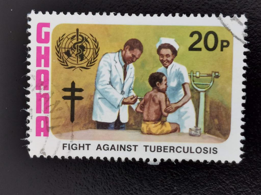 Ghana 1982 - ontdekking tuberculose pathogeen door R. Koch, Ophalen of Verzenden, Gestempeld