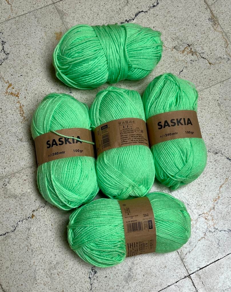 Acryl wol neon groen, Ophalen of Verzenden, Nieuw, Breien, Wol of Garen