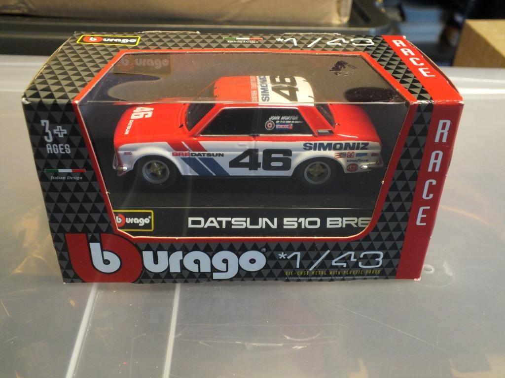 BURAGO 1/43 DATSUN 510 BRE JOHN MORTON RARE, Ophalen of Verzenden, Nieuw, Auto, Overige merken