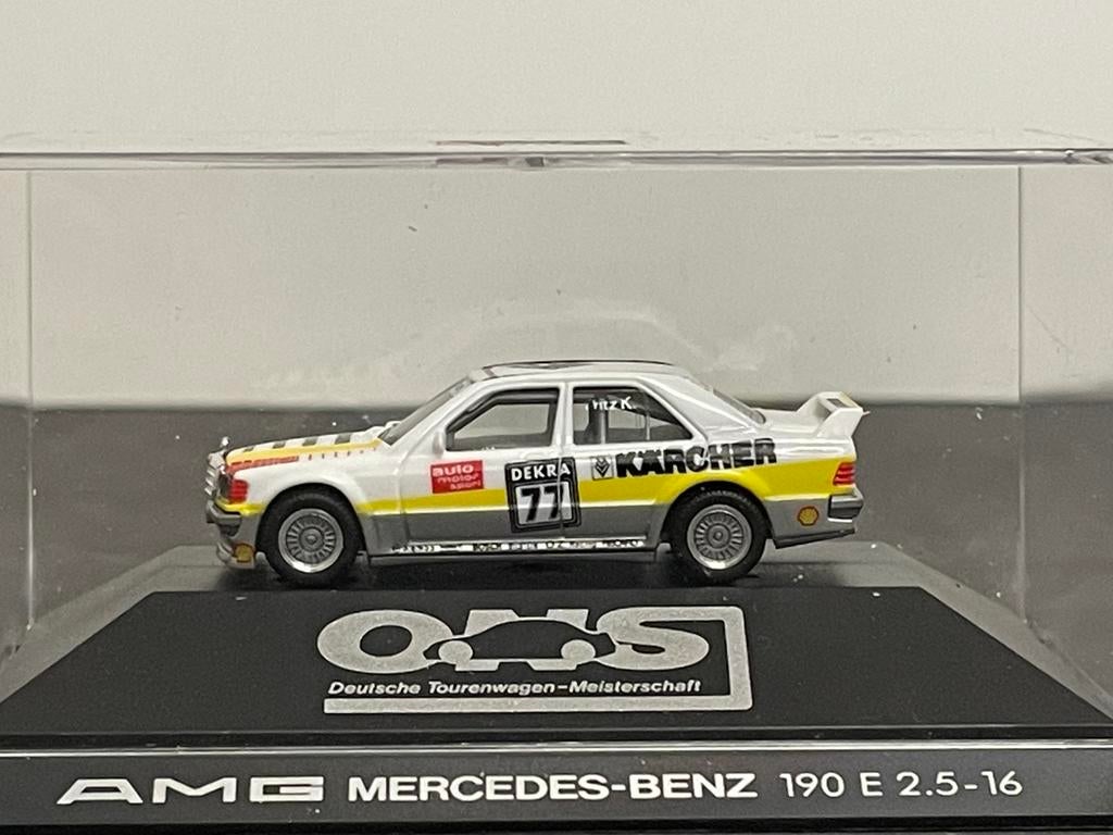 Herpa MB 190E 2.5-16 startnr.77 PC-model 1:87, Hobby en Vrije tijd, Modelauto's | 1:87, Zo goed als nieuw, Auto, Herpa, Ophalen of Verzenden