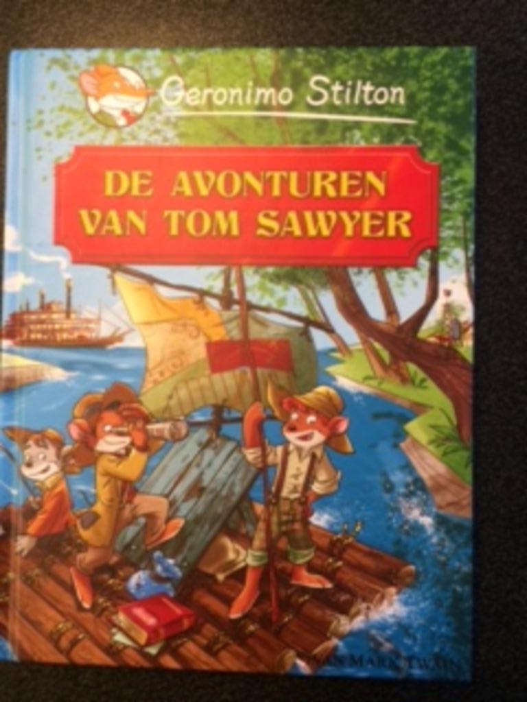 boek Geronimo Stilton'de avonturen van Tom Sawyer' heel goed, Ophalen, Geronimo Stilton, Zo goed als nieuw, Fictie