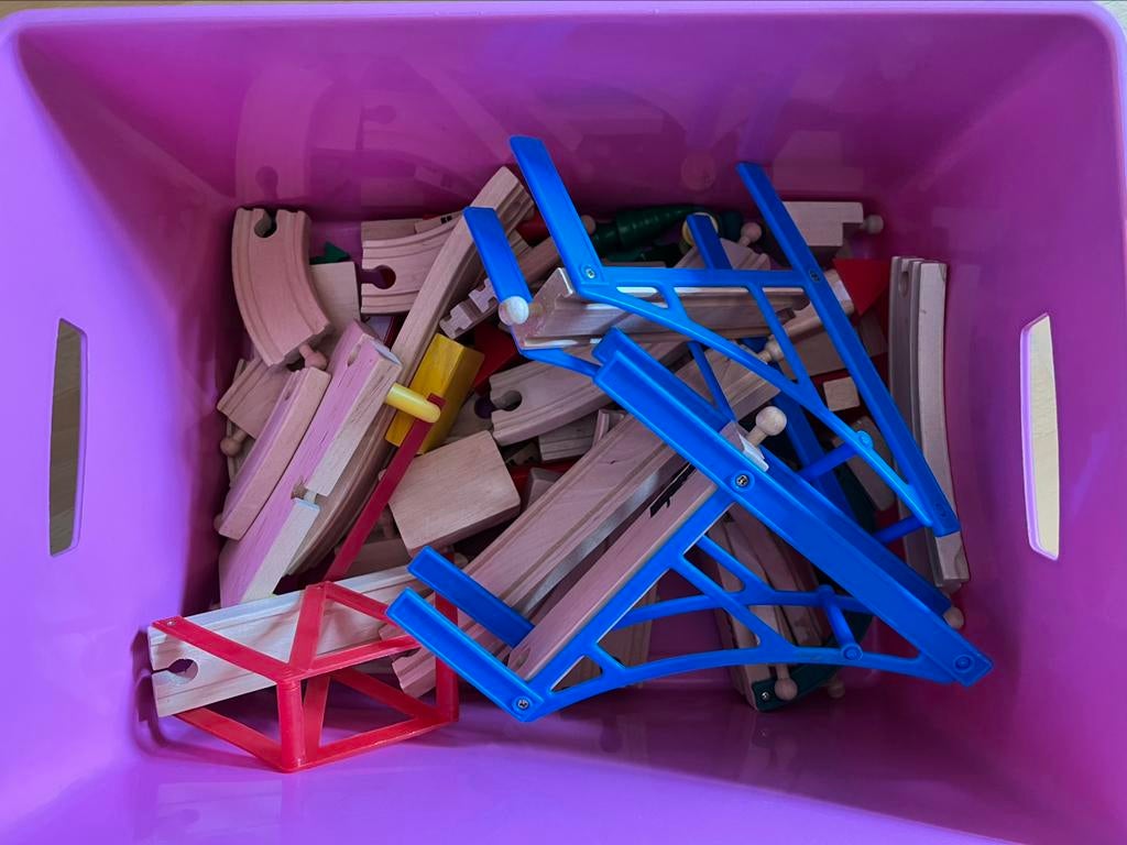 Houten treinsporen, Ophalen, Gebruikt