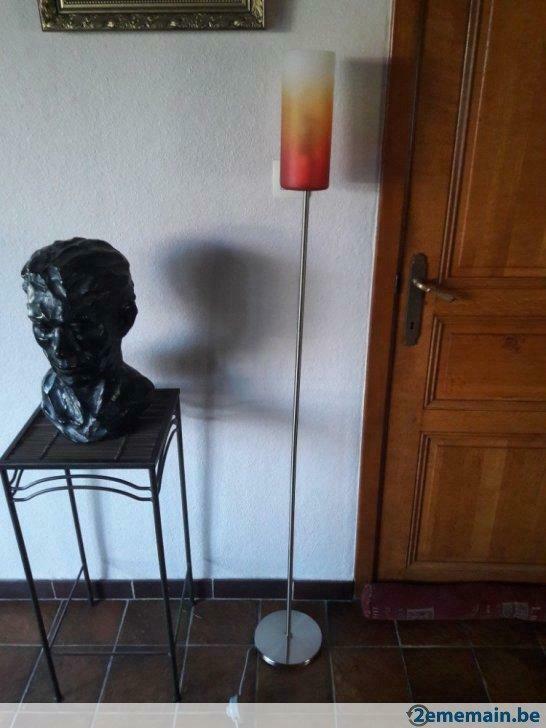 lampadaire moderne genre pâte de verre, Ophalen, Gebruikt, Glas, 150 tot 200 cm